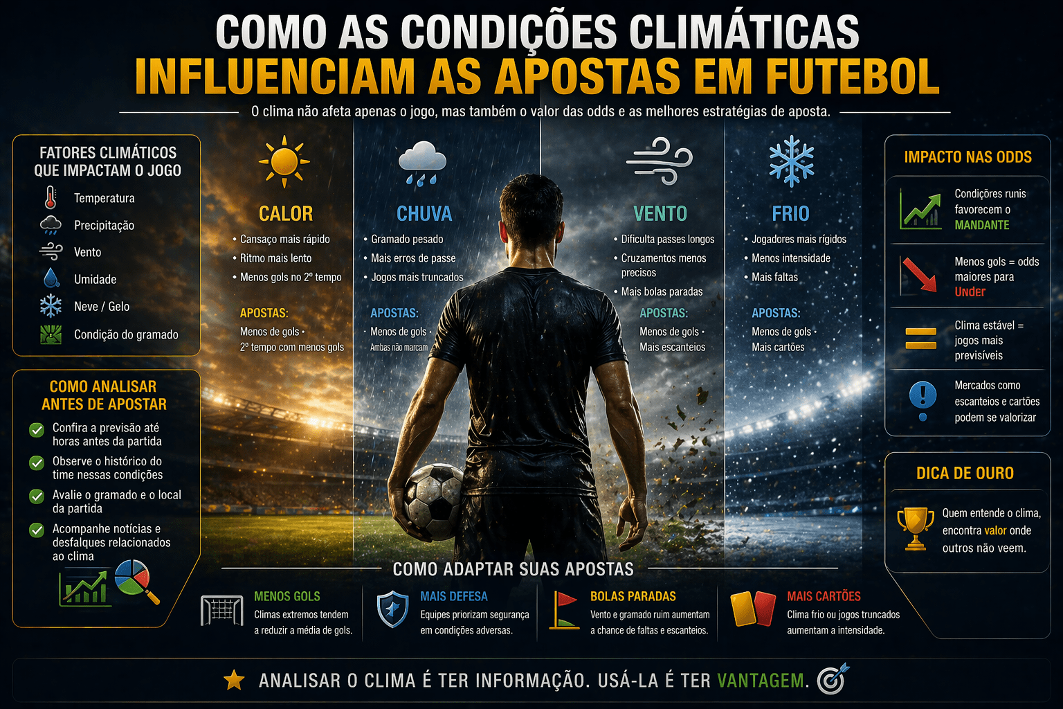 Como as condições climáticas influenciam as apostas em futebol